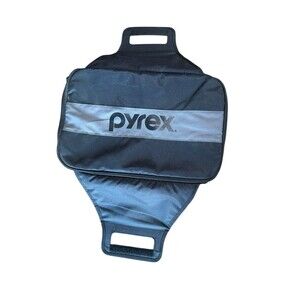 Pyrex Portable Insulated Hot/Cold Carrier Bag Tote Case Black Double Handle